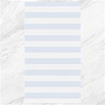 Horizontal Stripes - White and Pastel Blue Canvas 40  x 72 