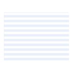 Horizontal Stripes - White and Pastel Blue Double Sided Flano Blanket (Mini)