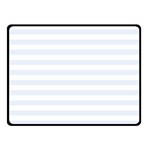 Horizontal Stripes - White and Pastel Blue Fleece Blanket (Small) (One Side)