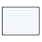 Horizontal Stripes - White and Pastel Blue Double Sided Fleece Blanket (Small) (Two Sides)