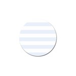 Horizontal Stripes - White and Pastel Blue Golf Ball Marker