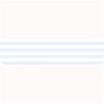 Horizontal Stripes - White and Pastel Blue Medium Bar Mat