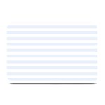 Horizontal Stripes - White and Pastel Blue Plate Mat