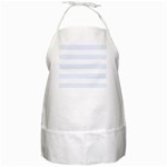 Horizontal Stripes - White and Pastel Blue BBQ Apron