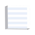 Horizontal Stripes - White and Pastel Blue 4 x 4  Acrylic Photo Block