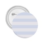 Horizontal Stripes - White and Pastel Blue 2.25  Button