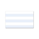 Horizontal Stripes - White and Pastel Blue Sticker Rectangular (100 pack)
