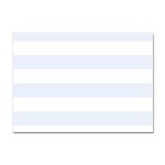Horizontal Stripes - White and Pastel Blue Sticker A4 (10 pack)