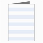 Horizontal Stripes - White and Pastel Blue Greeting Card