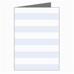 Horizontal Stripes - White and Pastel Blue Greeting Cards (Pkg of 8)