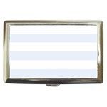 Horizontal Stripes - White and Pastel Blue Cigarette Money Case
