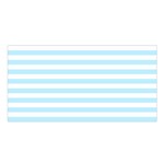 Horizontal Stripes - White and Light Blue Satin Shawl