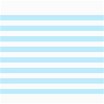 Horizontal Stripes - White and Light Blue Collage 8  x 10 