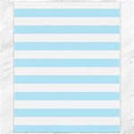 Horizontal Stripes - White and Light Blue Canvas 11  x 14 