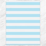 Horizontal Stripes - White and Light Blue Canvas 18  x 24 