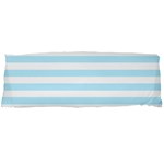 Horizontal Stripes - White and Light Blue Body Pillow Case Dakimakura (Two Sides)