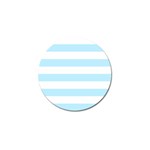 Horizontal Stripes - White and Light Blue Golf Ball Marker