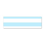 Horizontal Stripes - White and Light Blue Sticker Bumper (10 pack)
