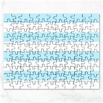 Horizontal Stripes - White and Light Blue Jigsaw Puzzle (Rectangular)