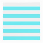 Horizontal Stripes - White and Electric Blue Medium Glasses Cloth