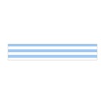 Horizontal Stripes - White and Baby Blue Flano Scarf (Mini)