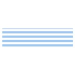 Horizontal Stripes - White and Baby Blue Satin Scarf (Oblong)
