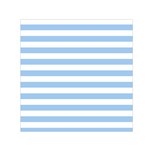 Horizontal Stripes - White and Baby Blue Small Satin Scarf  (Square)