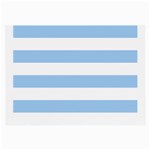 Horizontal Stripes - White and Baby Blue Large Glasses Cloth