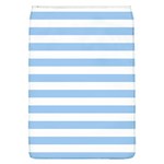 Horizontal Stripes - White and Baby Blue Removable Flap Cover (L)