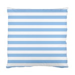 Horizontal Stripes - White and Baby Blue Standard Cushion Case (One Side)
