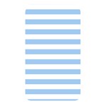 Horizontal Stripes - White and Baby Blue Memory Card Reader (Rectangular)