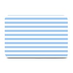Horizontal Stripes - White and Baby Blue Plate Mat
