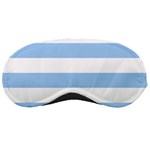 Horizontal Stripes - White and Baby Blue Sleeping Mask