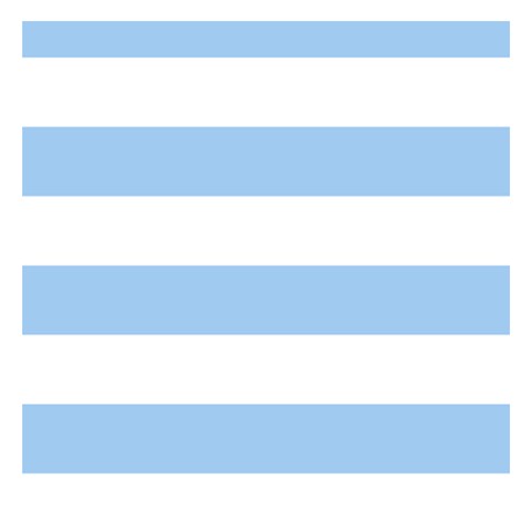 Horizontal Stripes 3.75 x3.75  Memopad