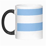 Horizontal Stripes - White and Baby Blue Morph Mug