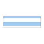 Horizontal Stripes - White and Baby Blue Sticker Bumper (10 pack)