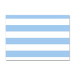 Horizontal Stripes - White and Baby Blue Sticker A4 (100 pack)