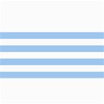 Horizontal Stripes - White and Baby Blue 4  x 8  Photo Cards