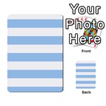 Horizontal Stripes - White and Baby Blue Multi-purpose Cards (Rectangle)