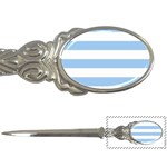 Horizontal Stripes - White and Baby Blue Letter Opener