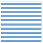 Horizontal Stripes - White and Iceberg Blue Large Satin Scarf (Square)