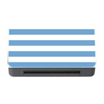 Horizontal Stripes - White and Iceberg Blue Memory Card Reader with CF