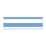 Horizontal Stripes - White and Iceberg Blue Sticker Bumper (10 pack)