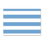 Horizontal Stripes - White and Iceberg Blue Sticker A4 (10 pack)