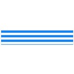 Horizontal Stripes - White and Dodger Blue Flano Scarf (Small)