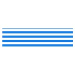 Horizontal Stripes - White and Dodger Blue Satin Scarf (Oblong)