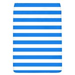Horizontal Stripes - White and Dodger Blue Removable Flap Cover (S)