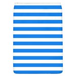 Horizontal Stripes - White and Dodger Blue Removable Flap Cover (L)