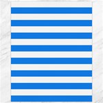 Horizontal Stripes - White and Dodger Blue Canvas 16  x 20 