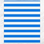 Horizontal Stripes - White and Dodger Blue Canvas 20  x 24 